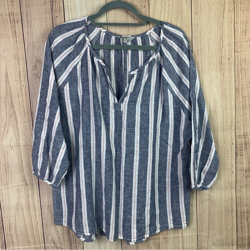 Striped Gray Women's Lenin Top